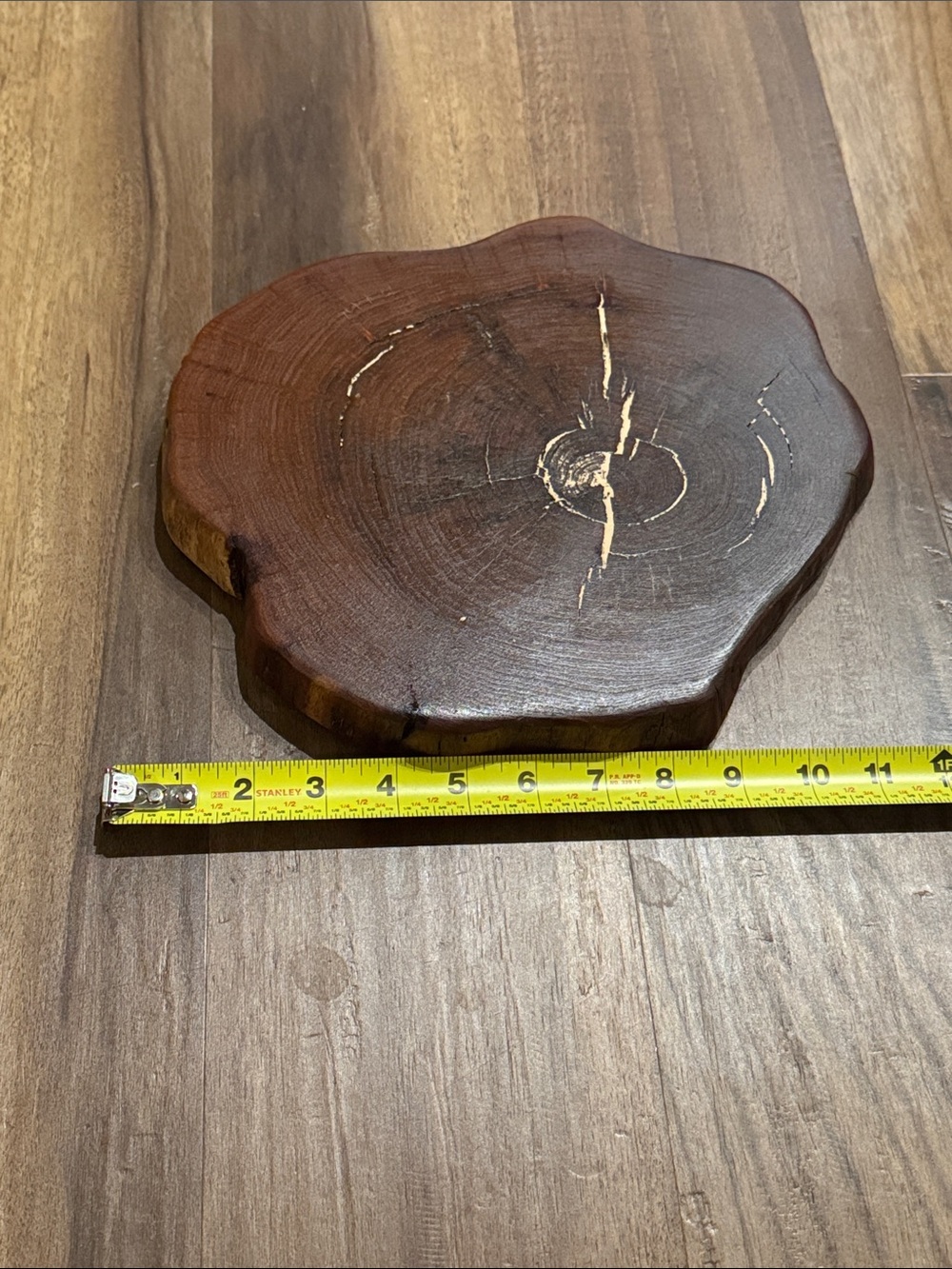 Live Edge Wood Slab Trivet - Deep Brown